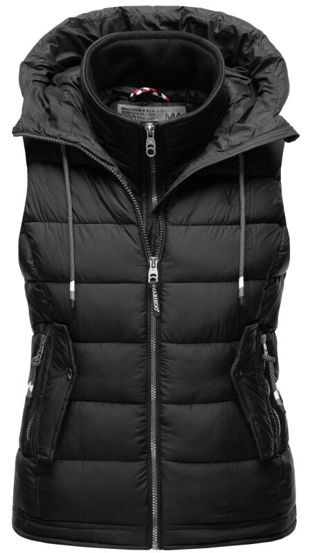 Marikoo Taisaa Damen Stepp Weste Übergangsjacke Schwarz