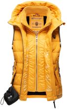 Marikoo Taisaa ladies quilted vest spring jacket - Yellow-Gr.S