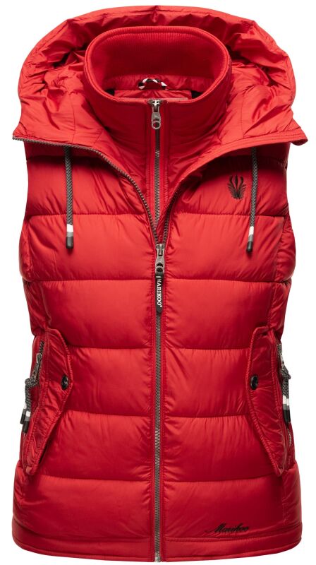 Marikoo Taisaa Damen Stepp Weste Übergangsjacke Rot