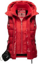 Marikoo Taisaa Damen Stepp Weste &Uuml;bergangsjacke - Rot-Gr.L