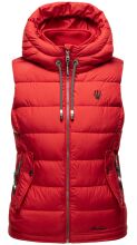 Marikoo Taisaa Damen Stepp Weste &Uuml;bergangsjacke - Rot-Gr.XXL