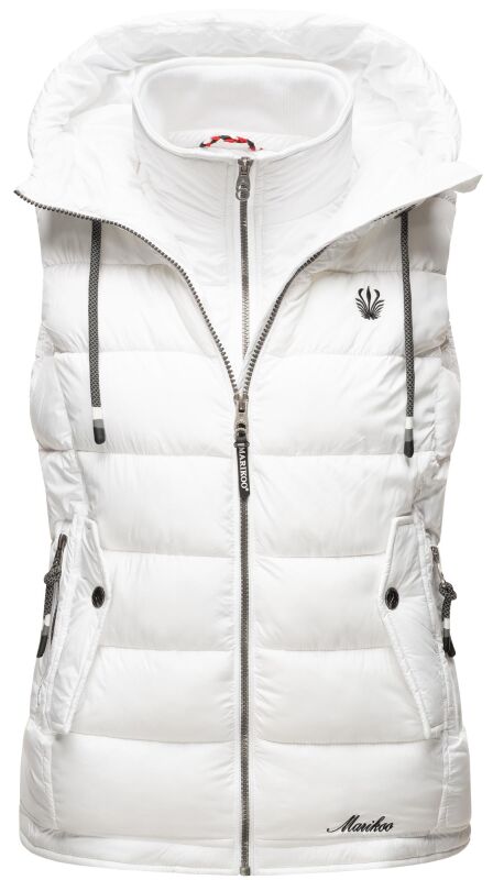 Marikoo Taisaa Damen Stepp Weste &Uuml;bergangsjacke - Weiss-Gr.L