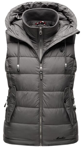 Marikoo Taisaa ladies quilted vest spring jacket - Dark Gray-Gr.XS