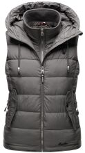Marikoo Taisaa ladies quilted vest spring jacket - Dark Gray-Gr.XS
