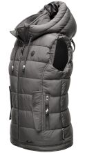 Marikoo Taisaa ladies quilted vest spring jacket - Dark Gray-Gr.XS
