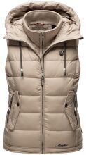 Marikoo Taisaa Damen Stepp Weste &Uuml;bergangsjacke - Taupe-Gr.L
