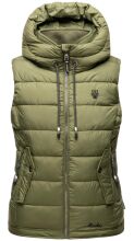 Marikoo Taisaa ladies quilted vest spring jacket - Olive-Gr.S