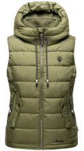 Marikoo Taisaa Damen Stepp Weste &Uuml;bergangsjacke - Olive-Gr.L