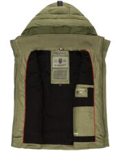 Marikoo Taisaa Damen Stepp Weste &Uuml;bergangsjacke - Olive-Gr.XL