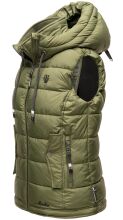 Marikoo Taisaa Damen Stepp Weste &Uuml;bergangsjacke - Olive-Gr.XXL