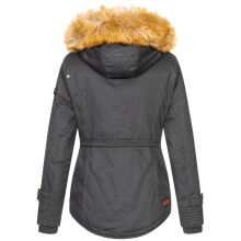 Navahoo Pearl Damen Winterjacke mit Kunstfell Anthrazit Gr&ouml;&szlig;e S - Gr. 36