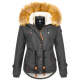 Navahoo Pearl ladies winter jacket with faux fur - Anthracite-Gr.M