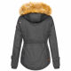 Navahoo Pearl ladies winter jacket with faux fur - Anthracite-Gr.M