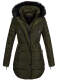 Marikoo Warm Ladies Winter Jacket Winterjacket Parka Quilted Coat Long B401  Größe S - Gr. 36
