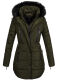 Marikoo Warm Ladies Winter Jacket Winterjacket Parka Quilted Coat Long B401  Größe S - Gr. 36