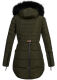 Marikoo Moonshine warme Damen Parka Winterjacke gesteppt Olive Größe S - Gr. 36