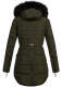 Marikoo Warm Ladies Winter Jacket Winterjacket Parka Quilted Coat Long B401  Größe M - Gr. 38