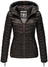 Marikoo Aniyaa Damen Steppjacke mit Kapuze Anthrazit-Gr.S