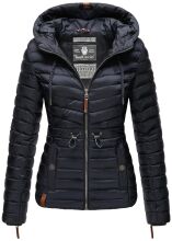 Marikoo Aniyaa Damen Steppjacke mit Kapuze Navy-Gr.M