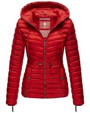 Marikoo Aniyaa Damen Steppjacke mit Kapuze Rot-Gr.S