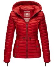 Marikoo Aniyaa Damen Steppjacke mit Kapuze Rot-Gr.S