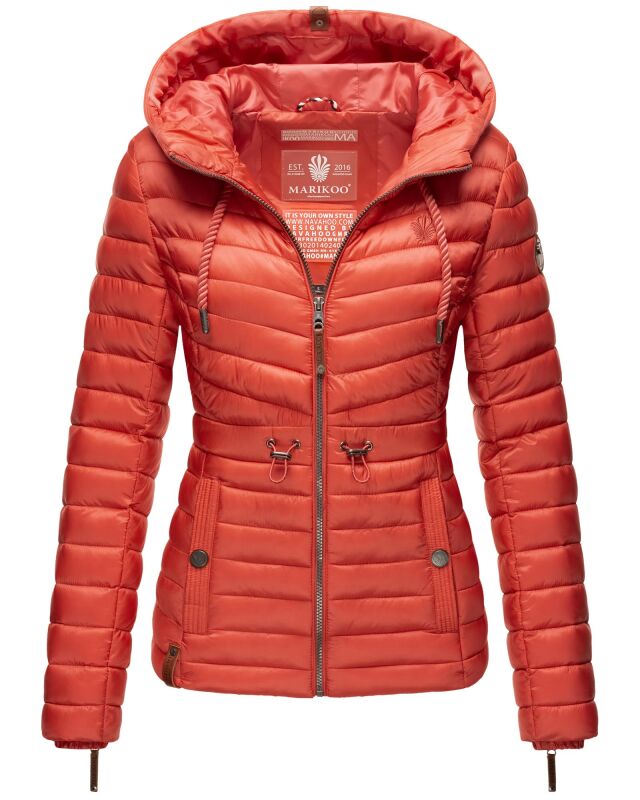 Marikoo Aniyaa Damen Steppjacke mit Kapuze Coral-Gr.S