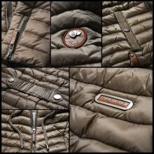 Marikoo Aniyaa Damen Steppjacke mit Kapuze Coral-Gr.S