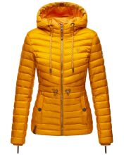 Marikoo Aniyaa Damen Steppjacke mit Kapuze Gelb-Gr.S