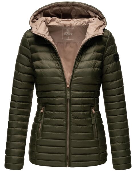 Marikoo Asraa ladies quilted jacket with hood - Olive-Gr.XS