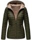 Marikoo Asraa ladies quilted jacket with hood - Olive-Gr.XS