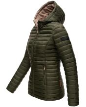 Marikoo Asraa Damen Übergangsjacke Steppjacke Olive-Gr.S