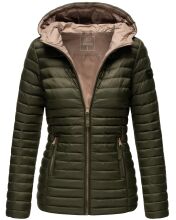 Marikoo Asraa ladies quilted jacket with hood - Olive-Gr.XL