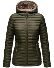 Marikoo Asraa Damen Übergangsjacke Steppjacke Olive-Gr.XL