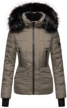 Navahoo Adele Ladies Winter Jacket Warm Lined Teddy Fur Quilted Winterjacket B361  Größe XS - Gr. 34