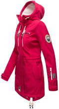 Marikoo Zimtzicke Damen lange Softshell Jacke Fuchsia Gr&ouml;&szlig;e XS - Gr. 34