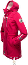 Marikoo Zimtzicke Damen lange Softshell Jacke Fuchsia Gr&ouml;&szlig;e XS - Gr. 34