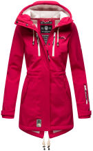 Marikoo Zimtzicke Damen lange Softshell Jacke Fuchsia...