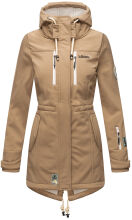 Marikoo Zimtzicke Damen lange Softshell Jacke Taupe Grey Gr&ouml;&szlig;e XS - Gr. 34