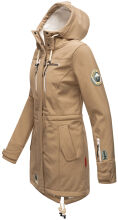 Marikoo Zimtzicke Damen lange Softshell Jacke Taupe Grey Gr&ouml;&szlig;e XS - Gr. 34