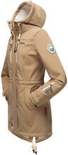 Marikoo Zimtzicke Damen lange Softshell Jacke Taupe Grey Gr&ouml;&szlig;e XS - Gr. 34