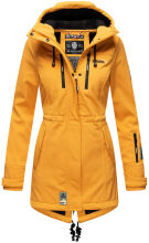 Marikoo Zimtzicke Damen lange Softshell Jacke Amber Yellow Größe L - Gr. 40