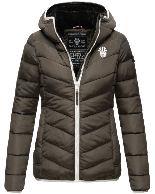 Navahoo Elva leichte Damen Stepp Jacke Anthrazit Gr&ouml;&szlig;e XXL - Gr. 44
