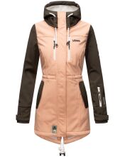Marikoo Zimtzicke Damen lange Softshell Jacke Rosa Anthrazit Gr&ouml;&szlig;e XS - Gr. 34