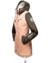 Marikoo Zimtzicke Damen lange Softshell Jacke Rosa Anthrazit Gr&ouml;&szlig;e XS - Gr. 34