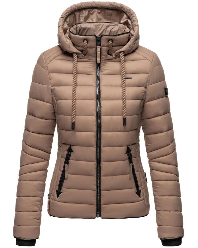 Navahoo Lulana Damen Steppjacke &Uuml;bergangsjacke Taupe Gray Gr&ouml;&szlig;e XXL - Gr. 44
