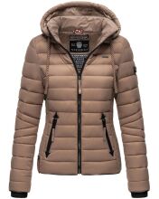 Navahoo Lulana Damen Steppjacke &Uuml;bergangsjacke Taupe Gray Gr&ouml;&szlig;e XXL - Gr. 44