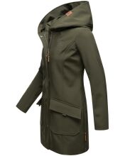 Marikoo Mayleen Damen Softshell Regenjacke mit Kapuze Olive-Gr.S