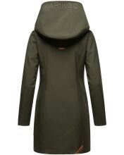 Marikoo Mayleen Damen Softshell Regenjacke mit Kapuze Olive-Gr.S