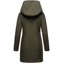 Marikoo Mayleen Damen Softshell Regenjacke mit Kapuze Olive-Gr.M