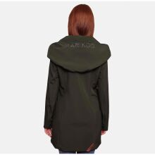 Marikoo Mayleen Damen Softshell Regenjacke mit Kapuze Olive-Gr.XL